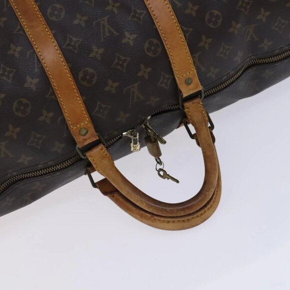 LOUIS VUITTON Monogram Keepall 55 Boston Bag M41424 LV Auth MY147 - Picture 8 of 16